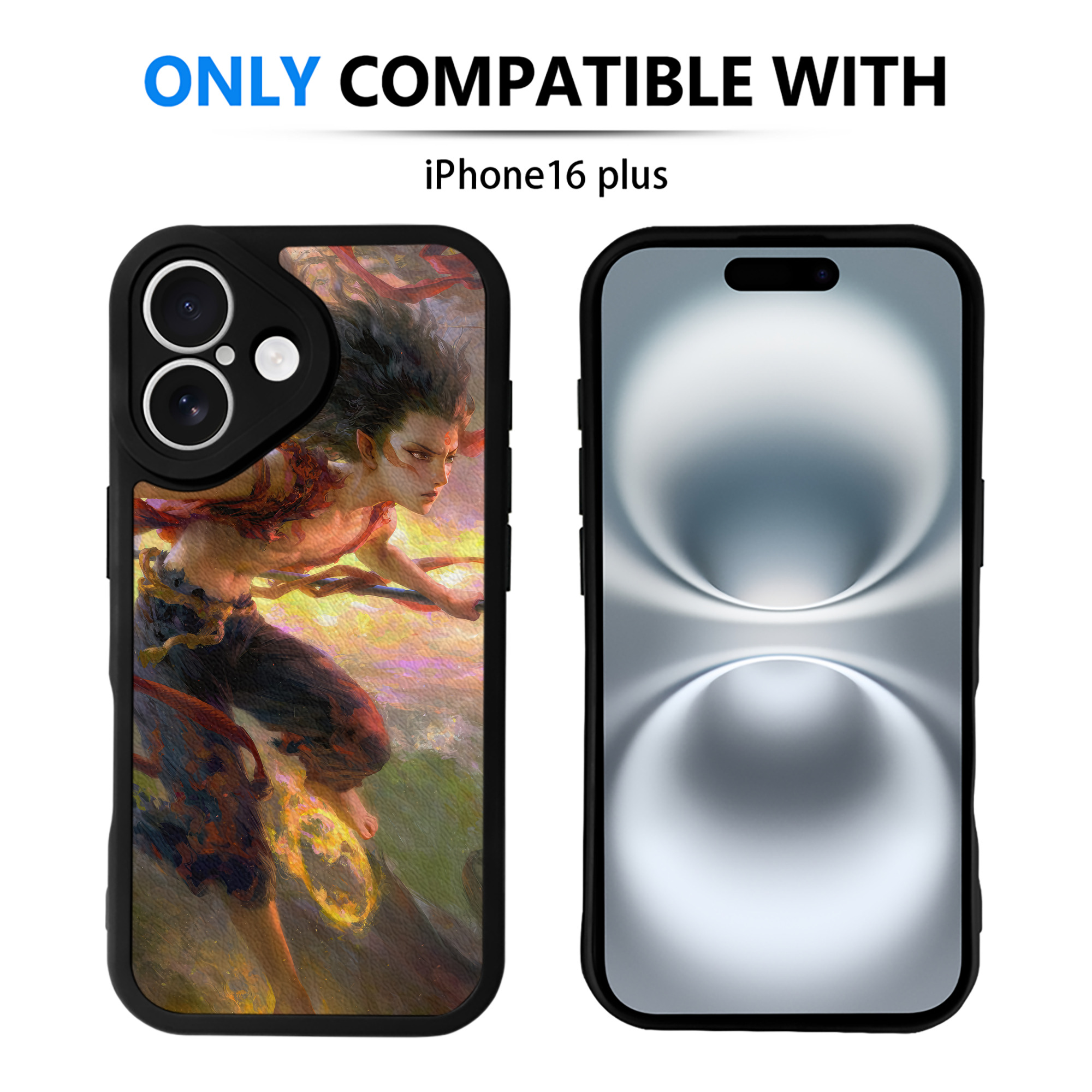（画像用） Ne Zha 2 ナタ 魔童の大暴れ 【iPhone 16シリーズ対応】シリコンスマホケース（レザー調） 材質：シリコン